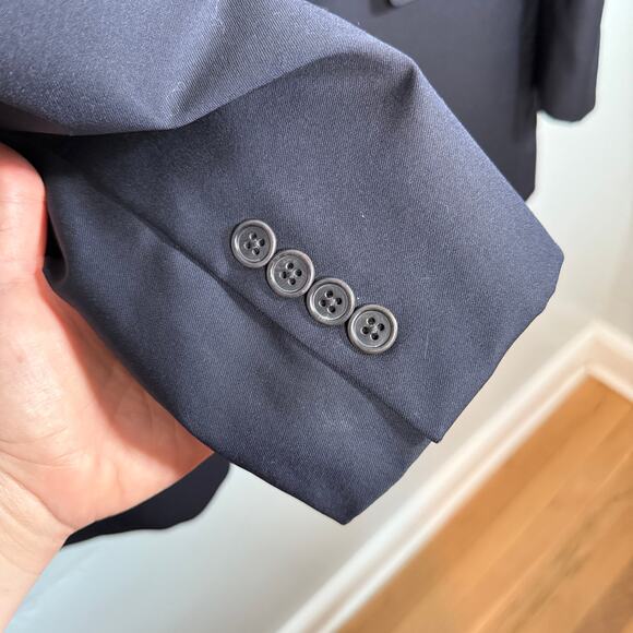 Loro Piana Wool Fabric Daniel Cremieux Navy Wool Blazer 42L Made in USA Union - Picture 5 of 14